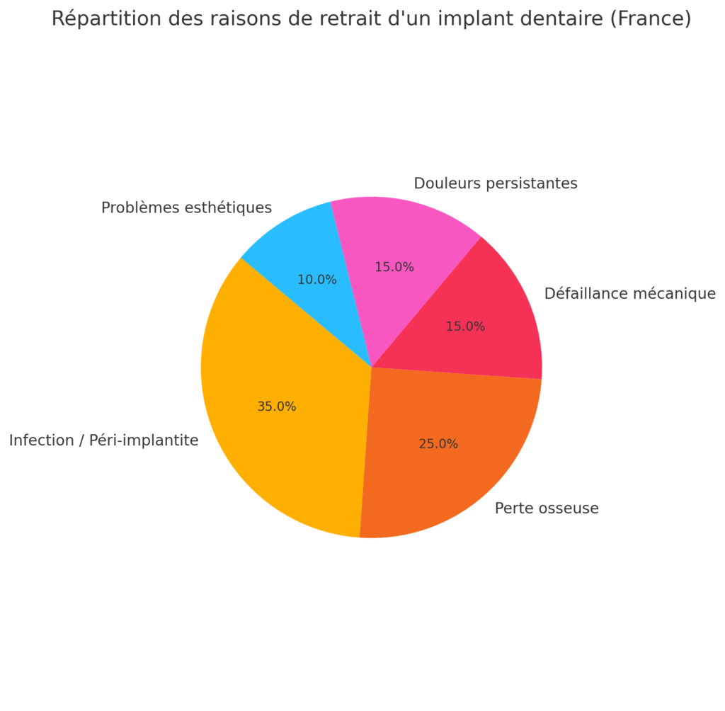 Répartition Des Raisons De Retrait D'un Implant Dentaire