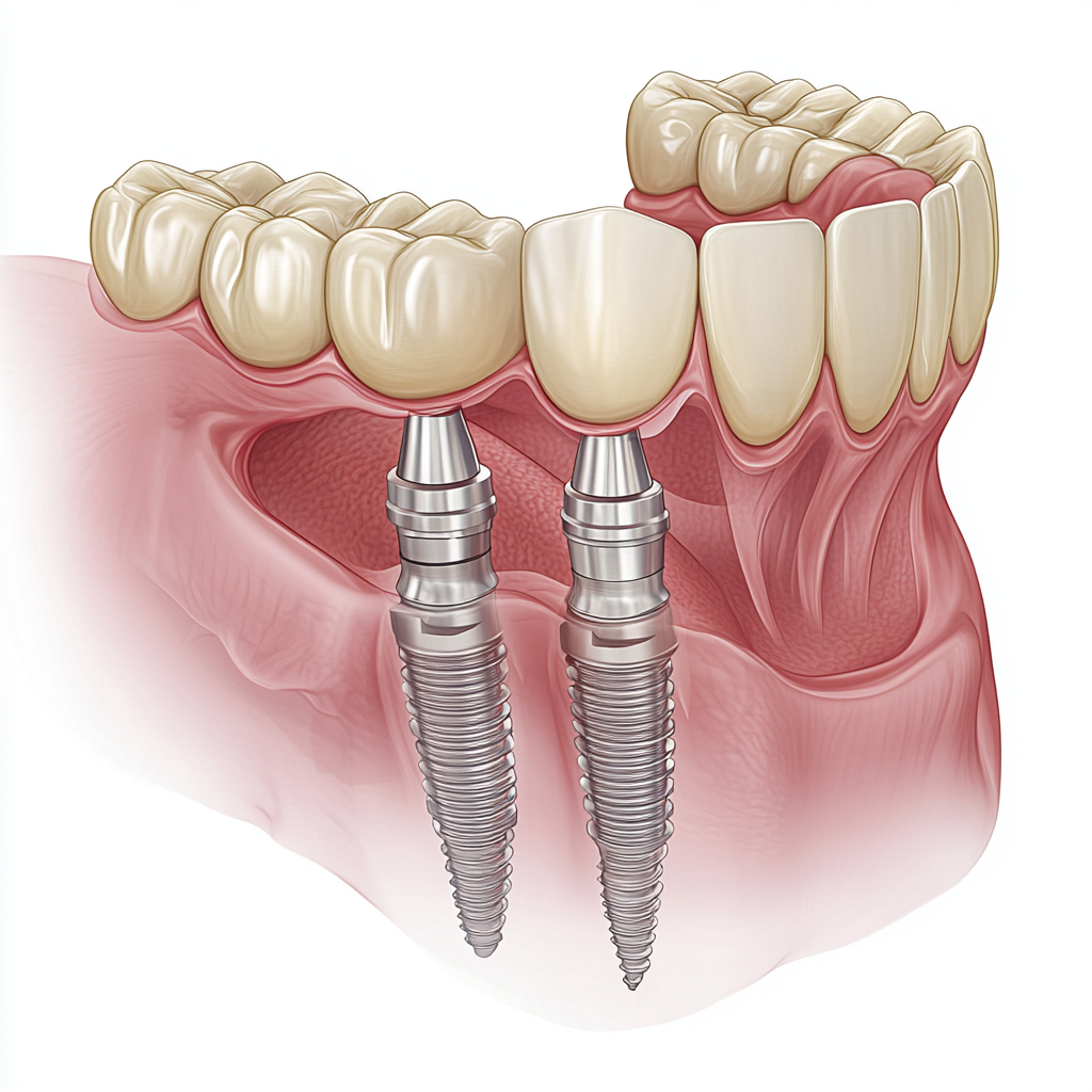 Types de prothèses pour deux implants