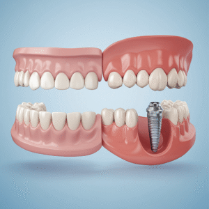 Prothèse dentaire sur 2 implants